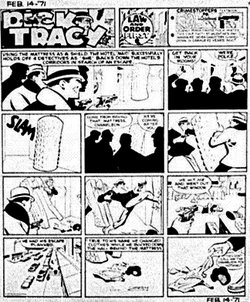 Dick Tracy strip with Crimestoppers' Textbook