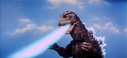 Godzilla fires his atomic ray in Destroy All Monsters (1968).
