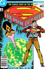 Cover to The Man of Steel #1 (July 1986).  Art by John Byrne.