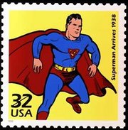 USPS stamp honoring Superman's first appearance