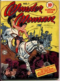 The first issue of Wonder Woman, Summer 1942.  Art by H.G. Peter.