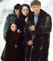 The Pevensie children in the film version of The Lion, The Witch, and the Wardrobe