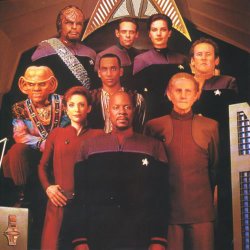 The cast of DS9 in season six.