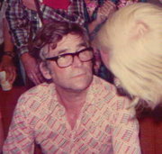 Roddenberry listens to a fan after a lecture at the University of Texas at Austin (late 1970s).