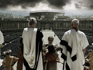 One of the much-praised CGI shots of Rome.