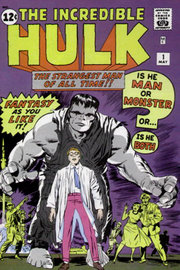 The Incredible Hulk #1 (May 1962): Cover art by Jack Kirby and Paul Reinman.