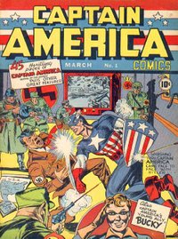Captain America Comics #1 (March 1941), art by Jack Kirby (penciler) and Joe Simon (inker). 