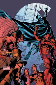 Cover to JLA #115, the start of the Crisis of Conscience arc. Art by Rags Morales.