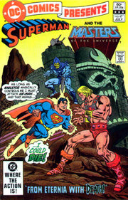 Superman and He-Man come face-to-face.