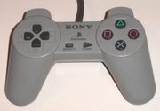 An original PlayStation control pad. This model was later replaced by the DualShock