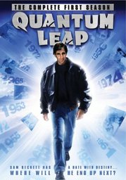 The front cover of the DVD of the first season of Quantum Leap.