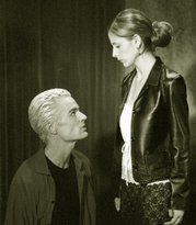 James Marsters as Spike and Sarah Michelle Gellar as Buffy in season six of Buffy the Vampire Slayer © 2001 20th Century Fox Television