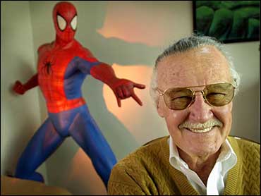 Stan Lee and his most famous creation, Spider-Man.