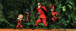 The Incredibles family posing.