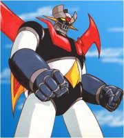 Mazinger Z standing from the series.